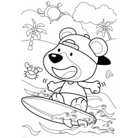 Медвежонок серфингист