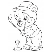 Мишка играет в гольф