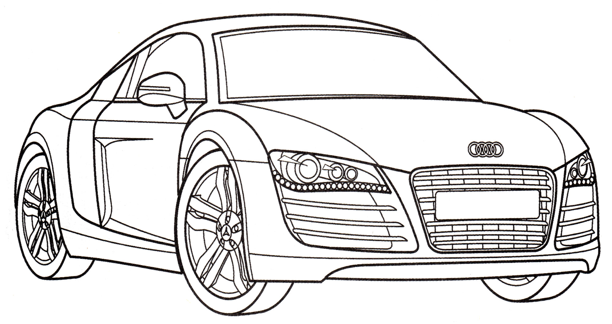 Раскраска Audi R8
