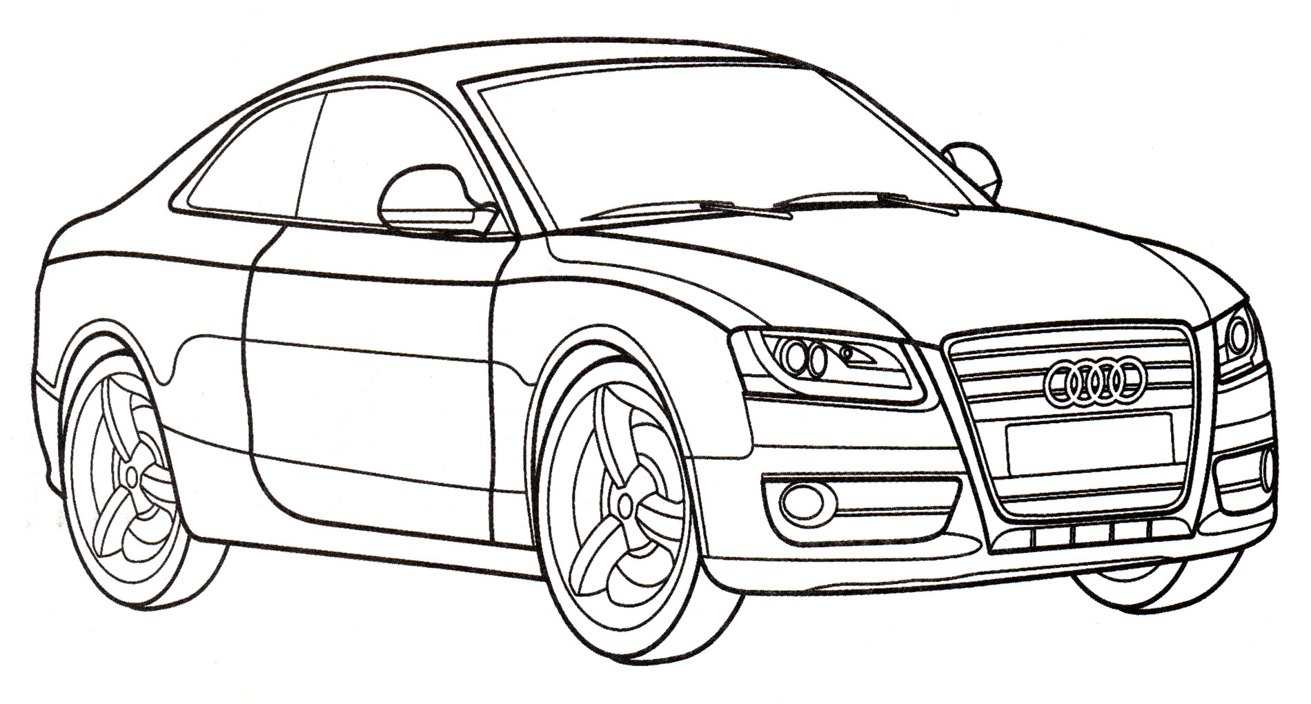 Раскраска Audi A5 Coupe