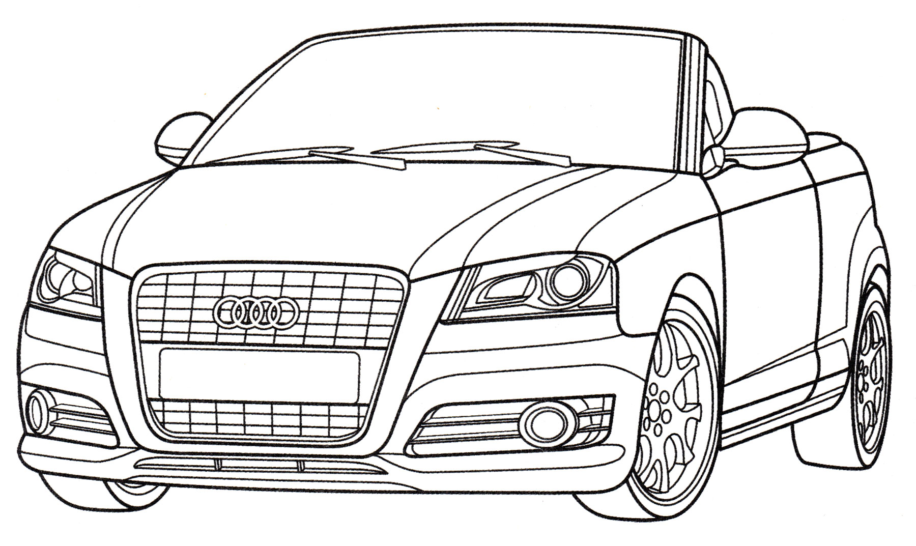 Раскраска Audi A3 Cabriolet