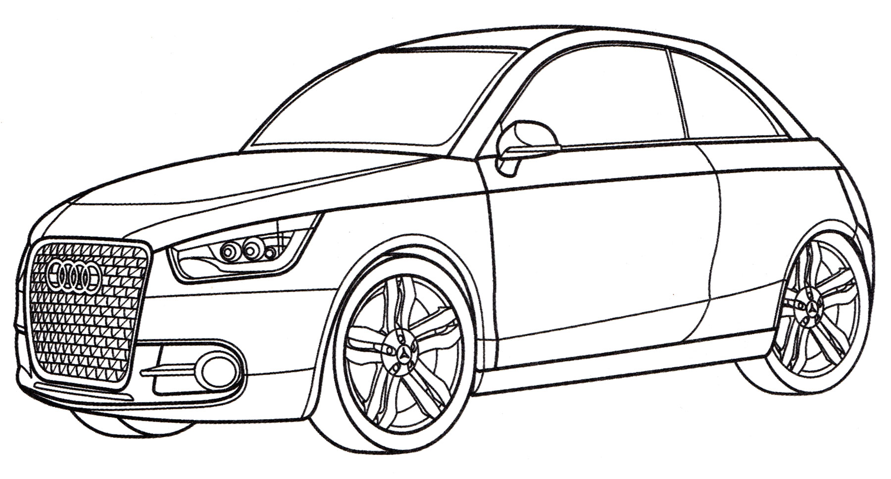 Раскраска Audi Metroproject Quattro