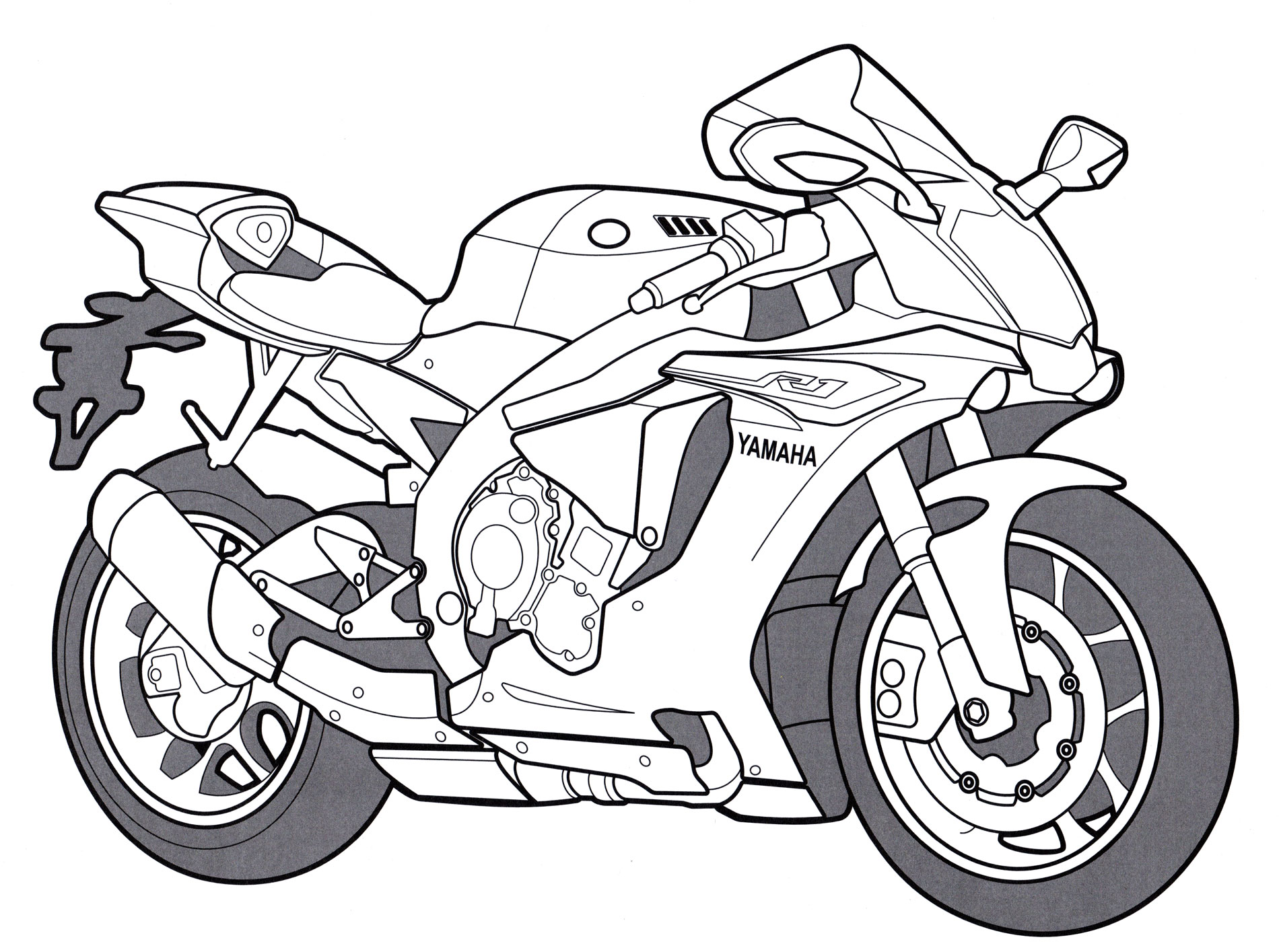 Раскраска Yamaha R1