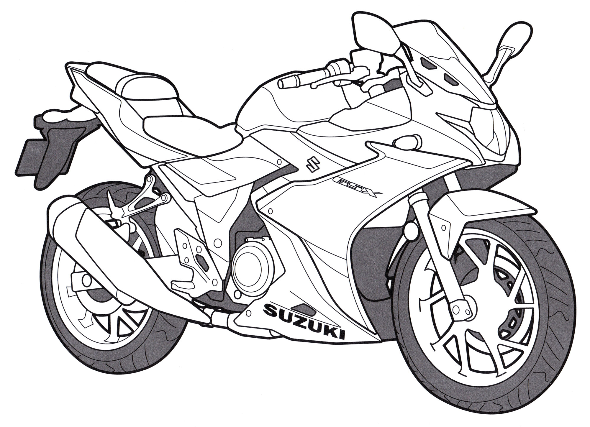 Раскраска Suzuki GSX-R 250