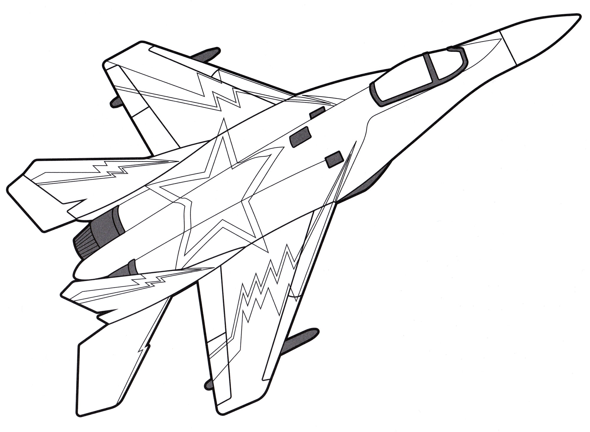 Раскраска МиГ-35