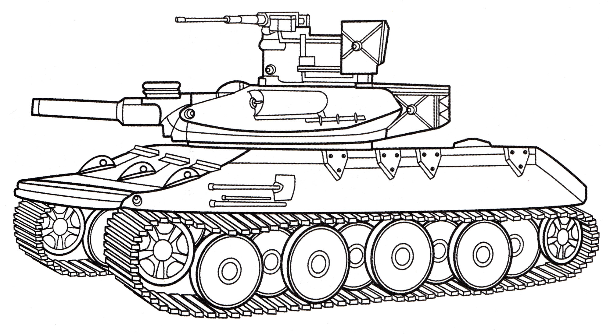 Раскраска Танк M551 Sheridian