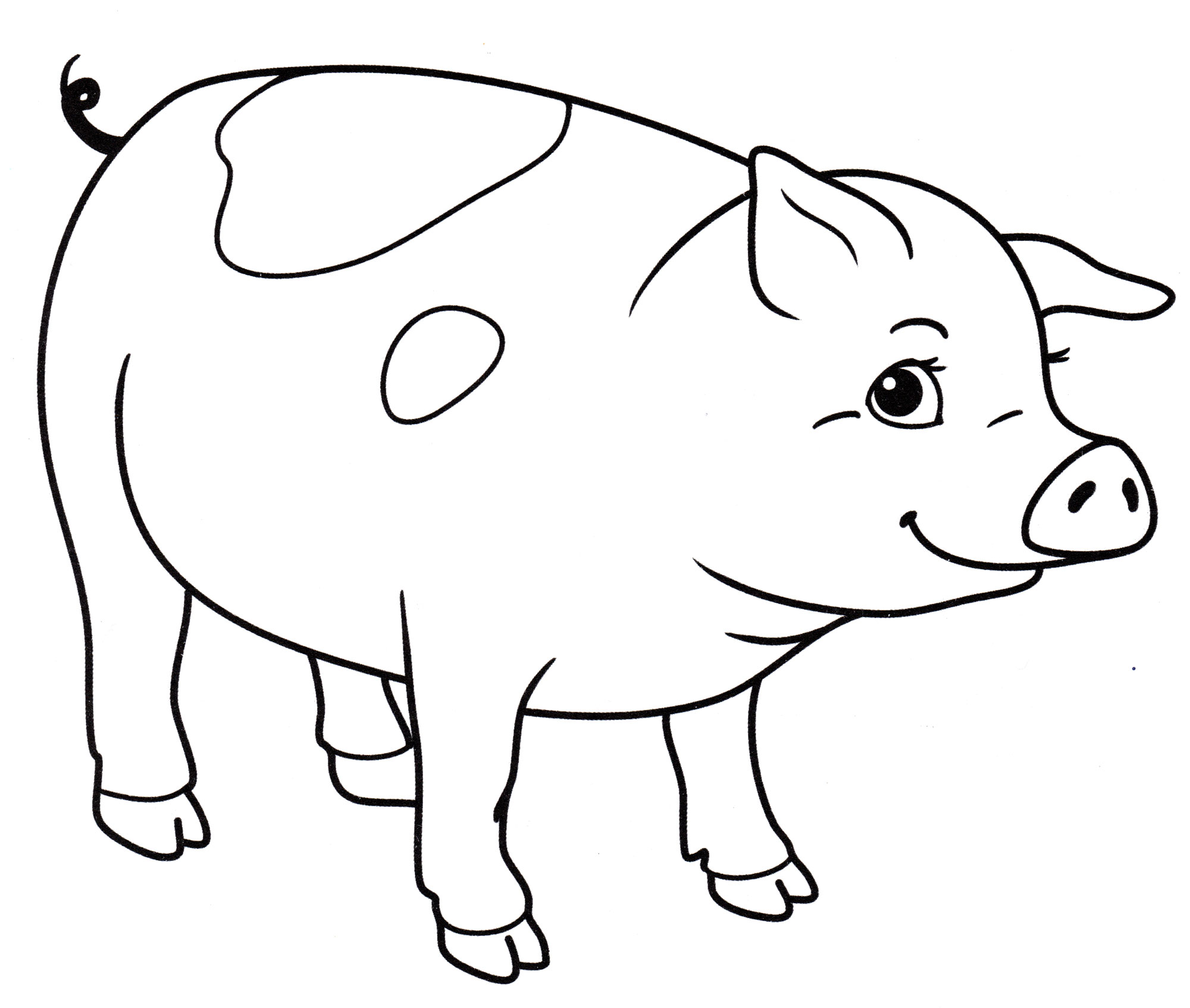Раскраска Свинка Пеппа - распечатать бесплатно