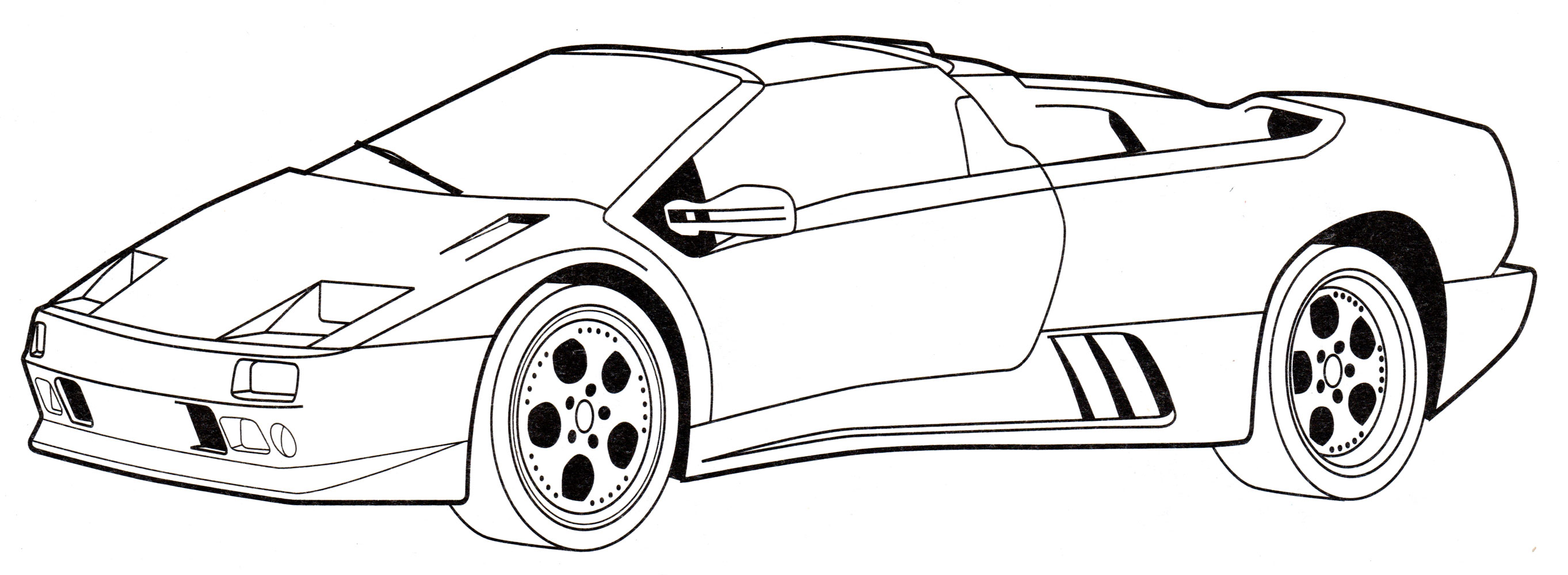Раскраска Lamborghini Diablo