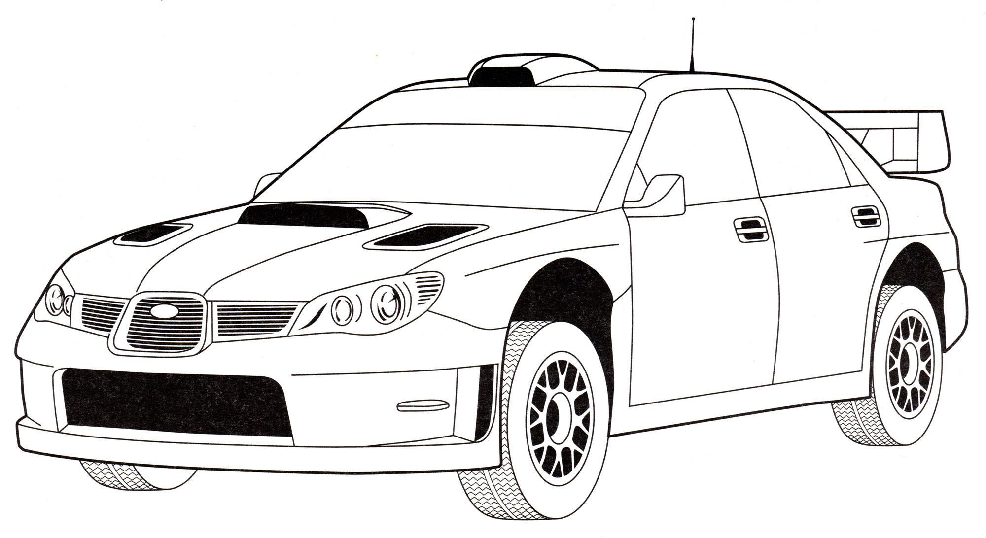 Раскраска Subaru Impreza WRC