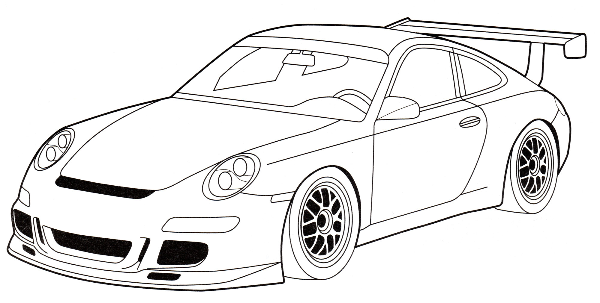 Раскраска Porsche 911 GT3