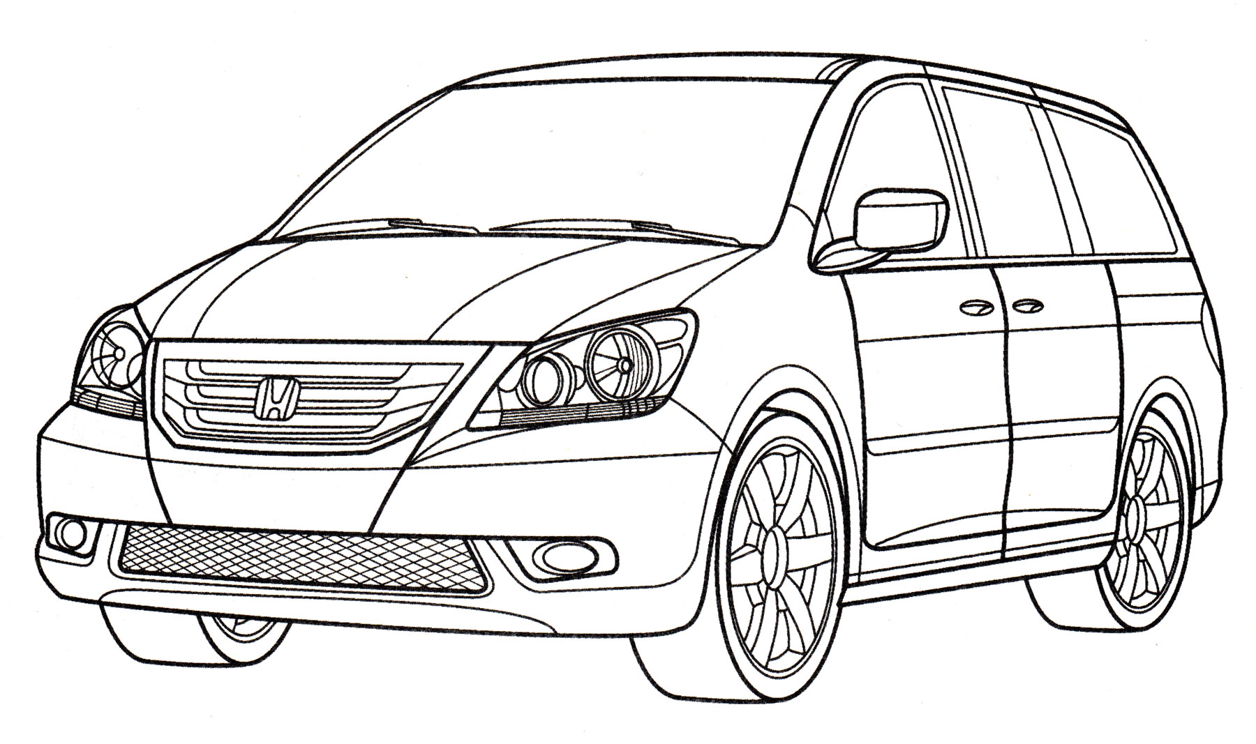 Раскраска Honda Odyssey EX