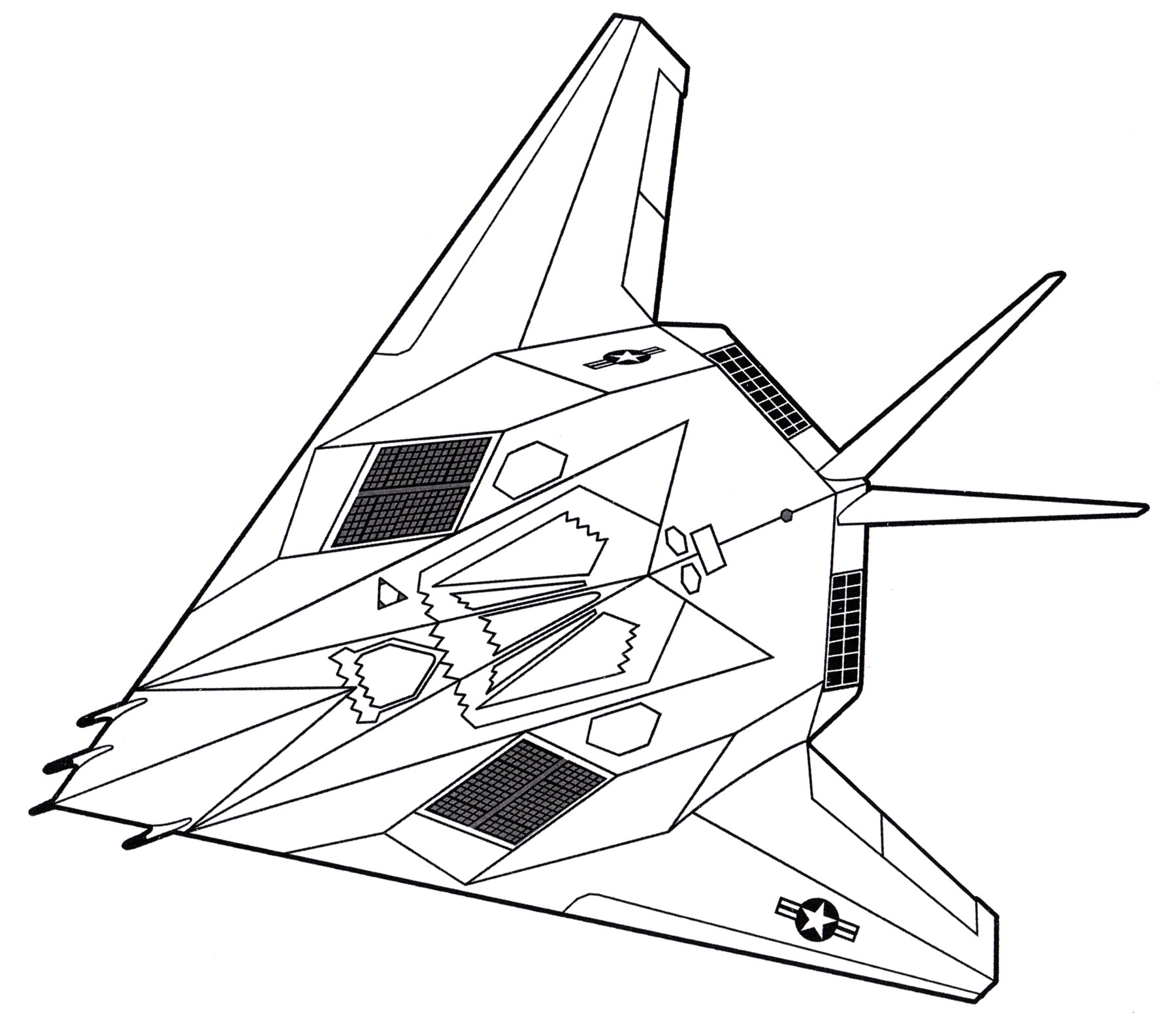 Раскраска Lockheed F-117 Nighthawk