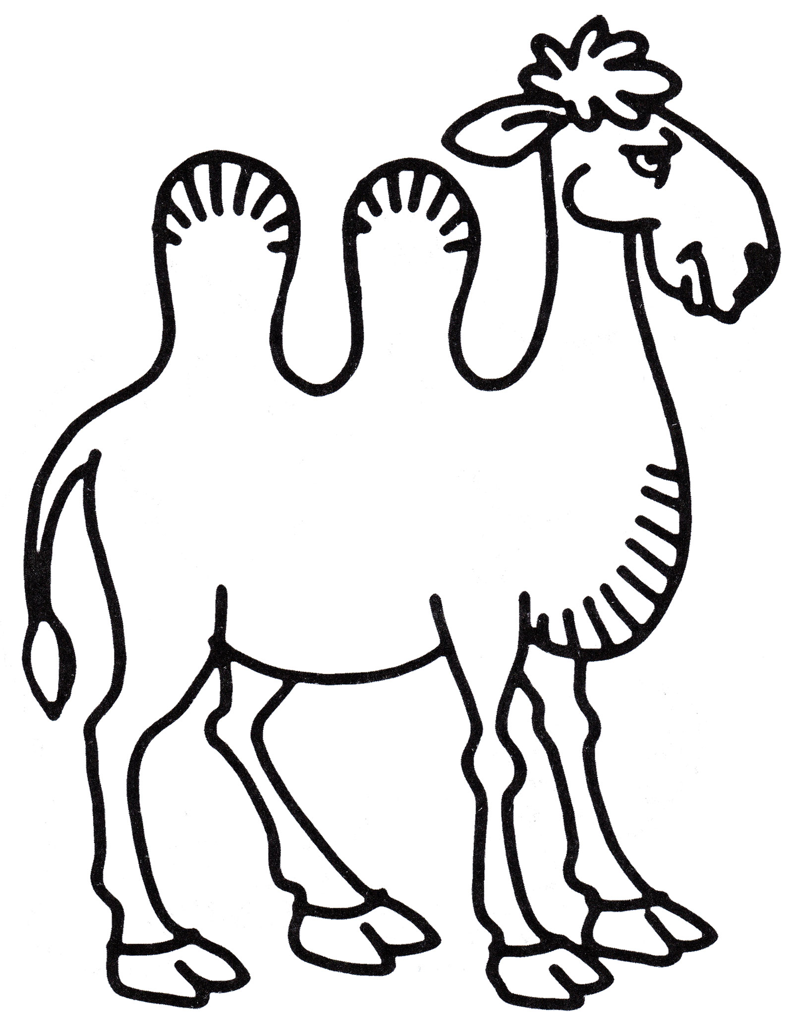 Раскраска верблюд для малышей ♥ Онлайн и Распечатать Бесплатно!