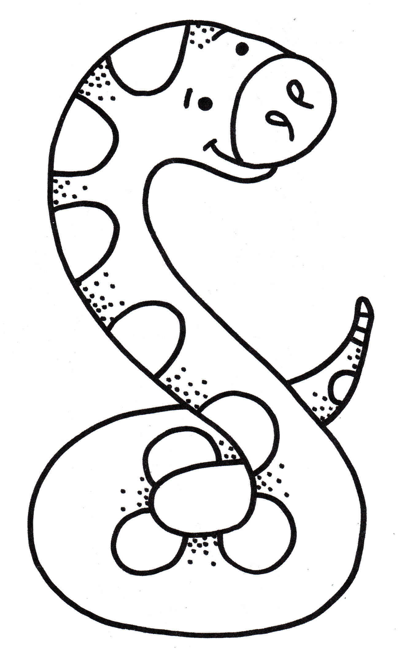 Раскраска Милая змея