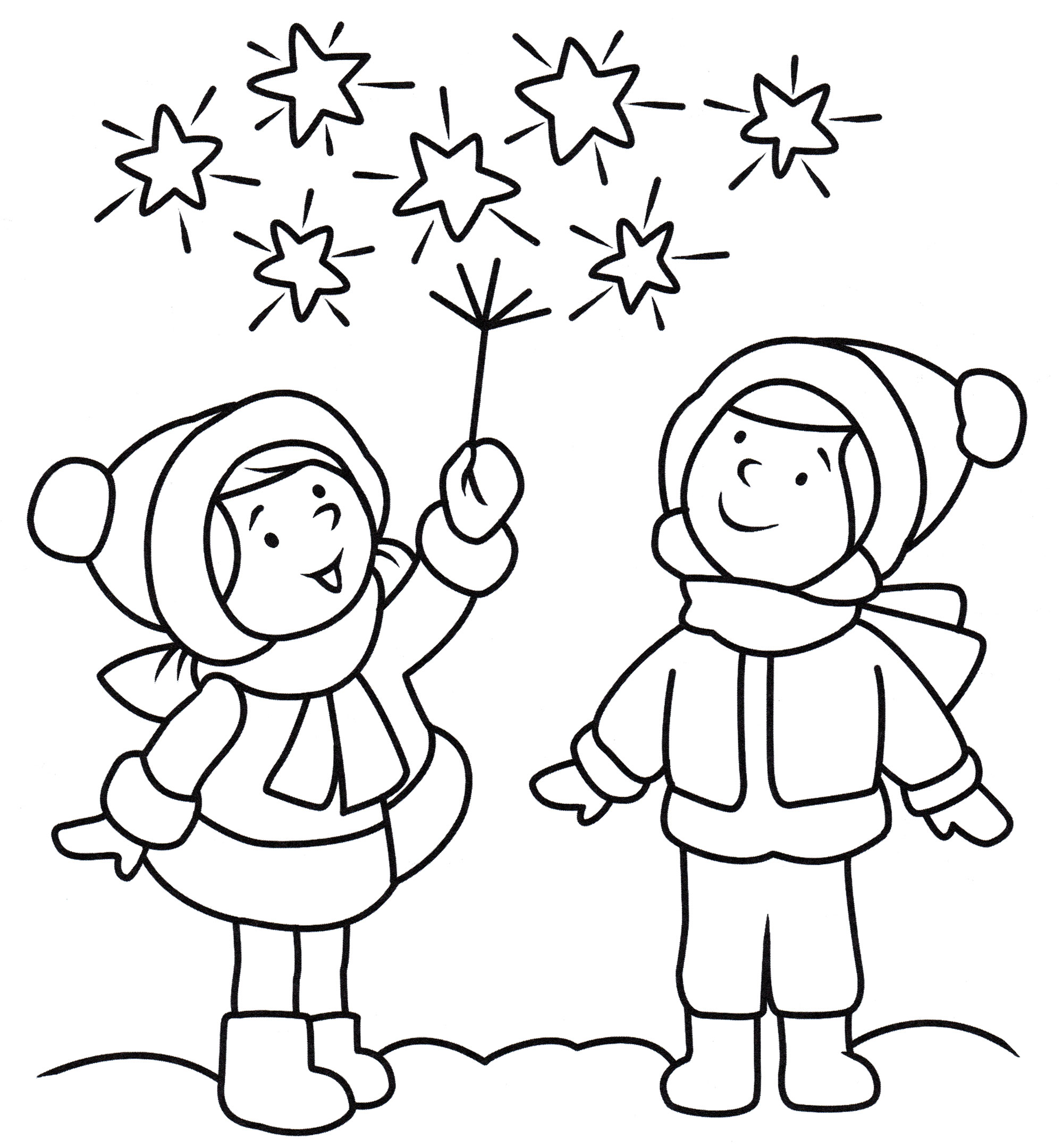 Раскраски зимние праздники для детей