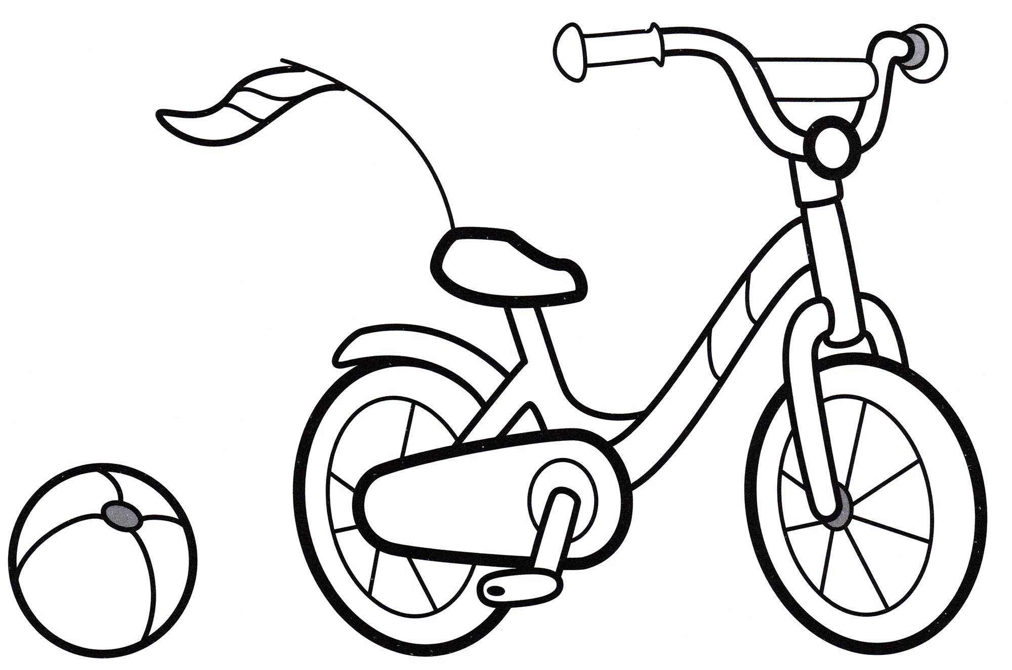 Раскраска Детский велосипед