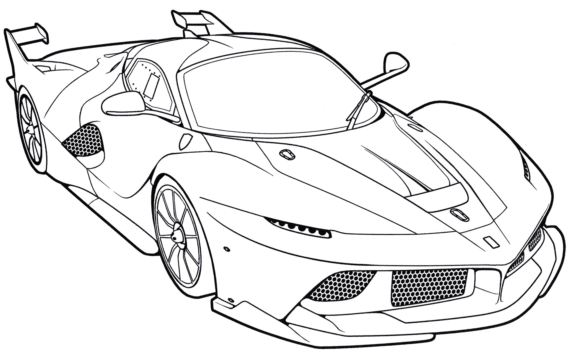 Раскраска Ferrari FXX K