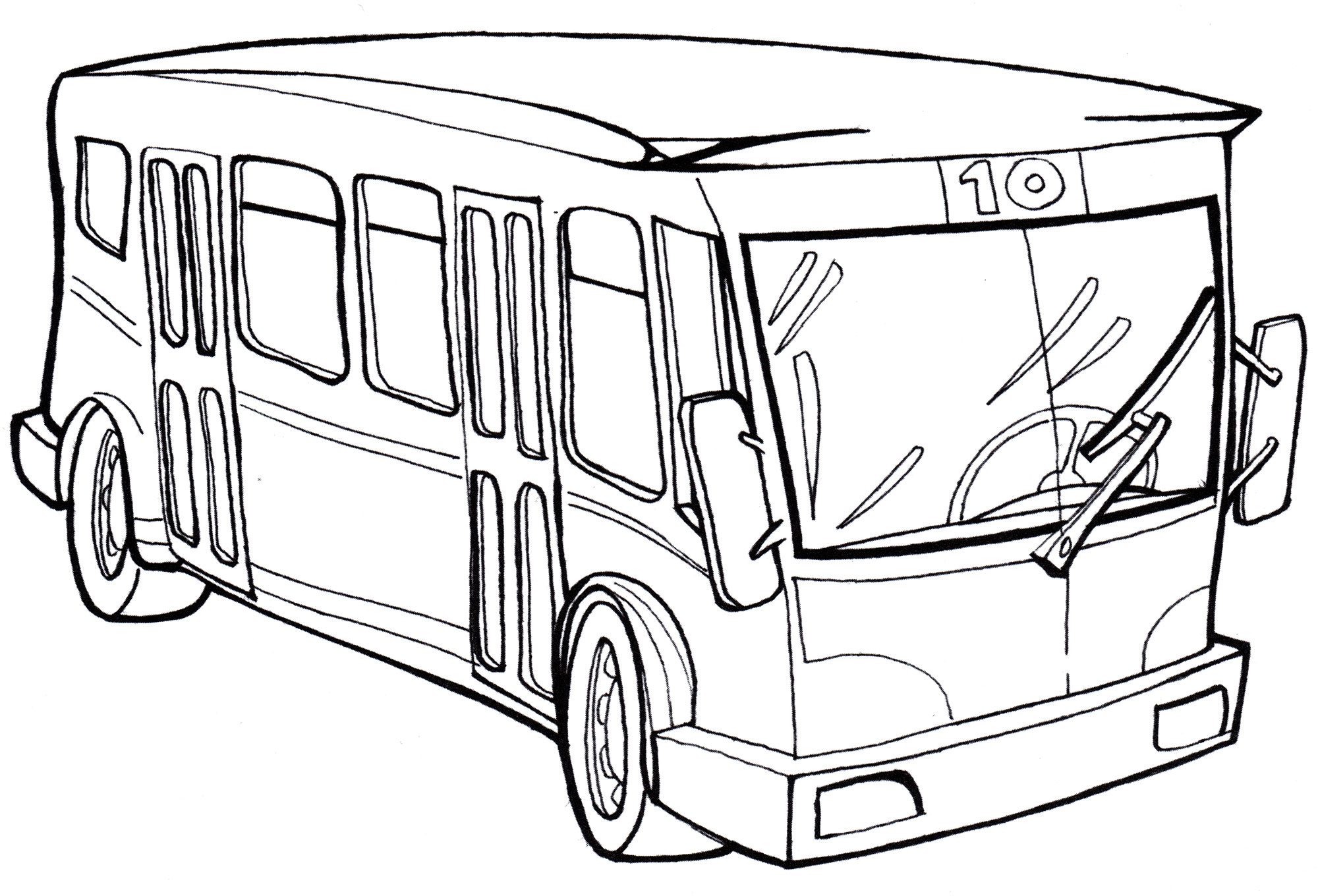 Раскраска автобус путешественник
