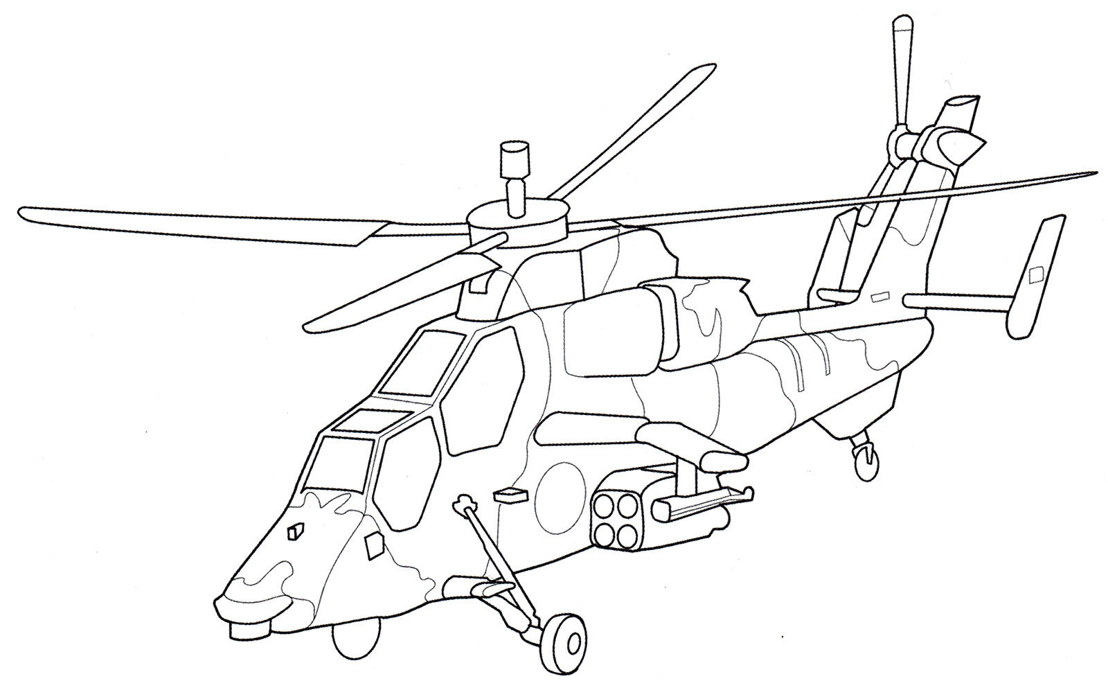 Раскраска PAH-2 Tiger