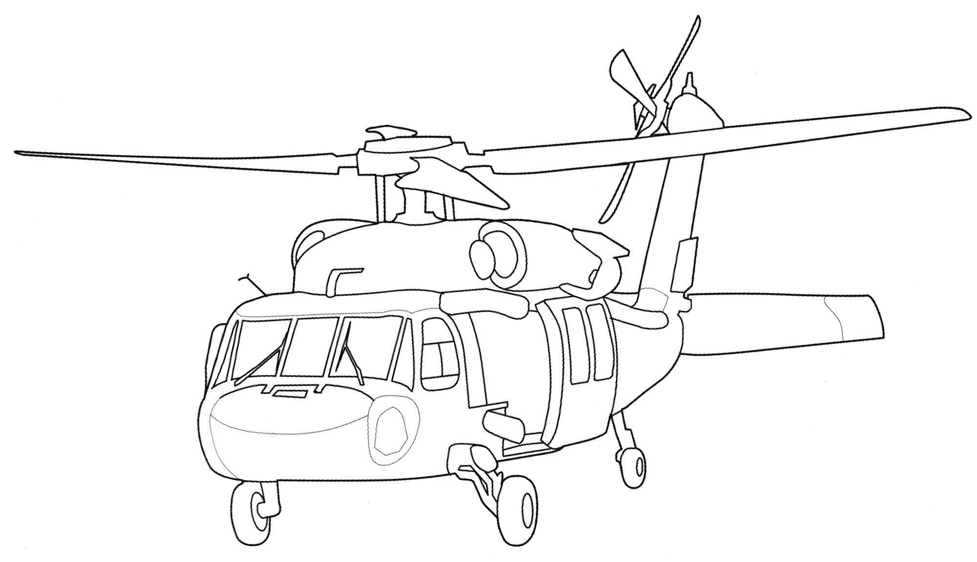 Раскраска S-70 Black Hawk