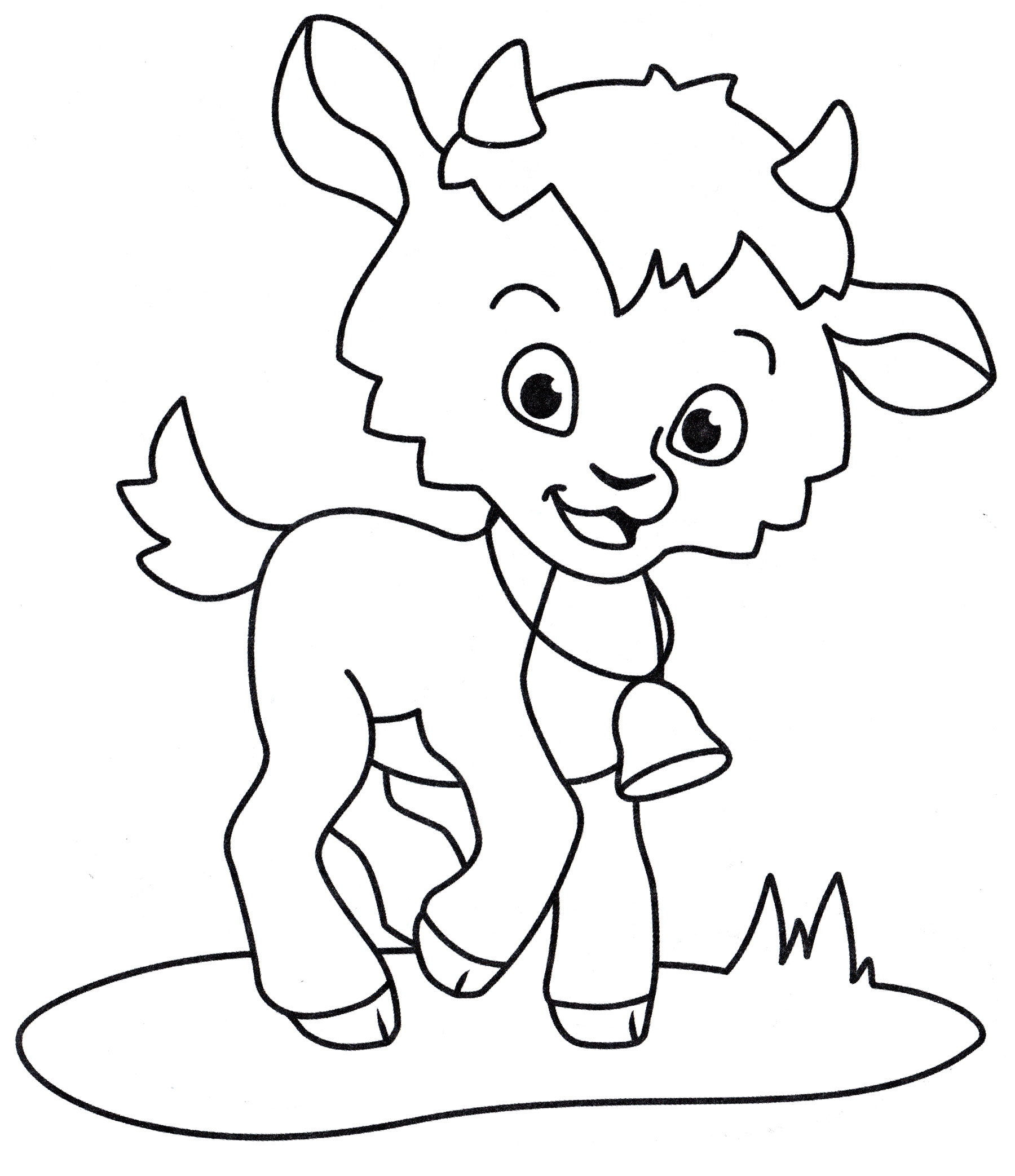 Рисунок козы раскраска для детей (47 фото) » рисунки для срисовки на manikyrsha.ru