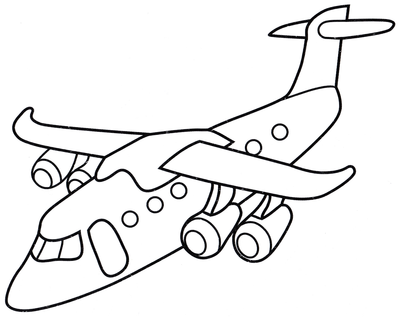 Раскраска военный самолет