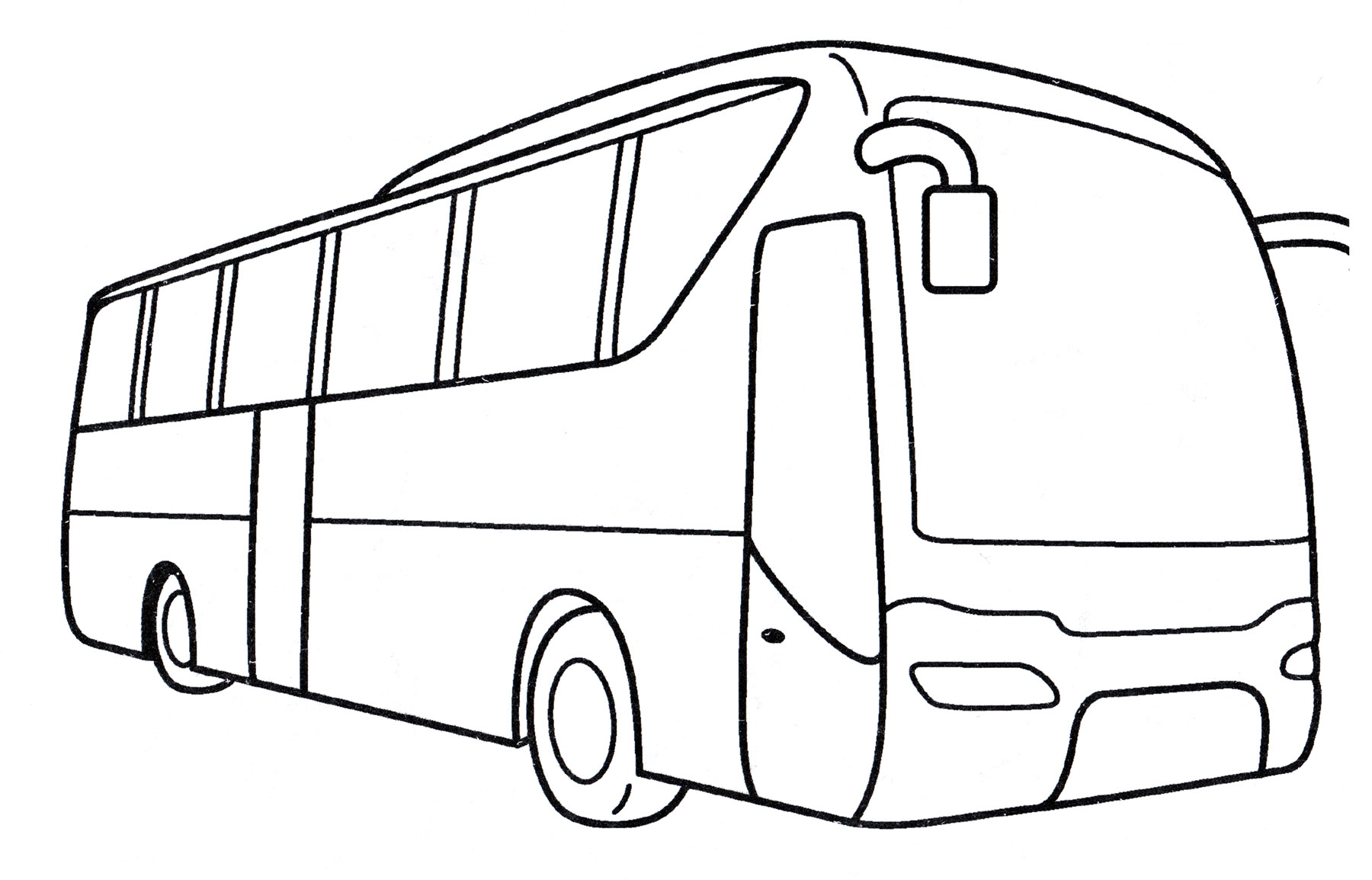 Автобус пассажирский раскраска