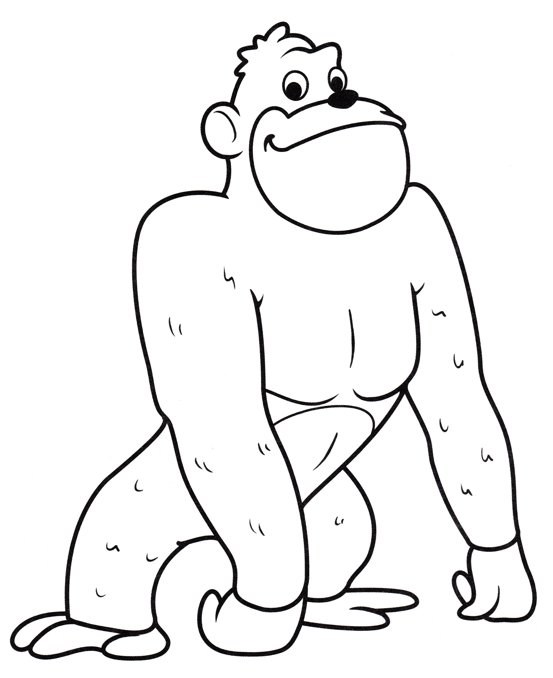 Раскраска Милая горилла