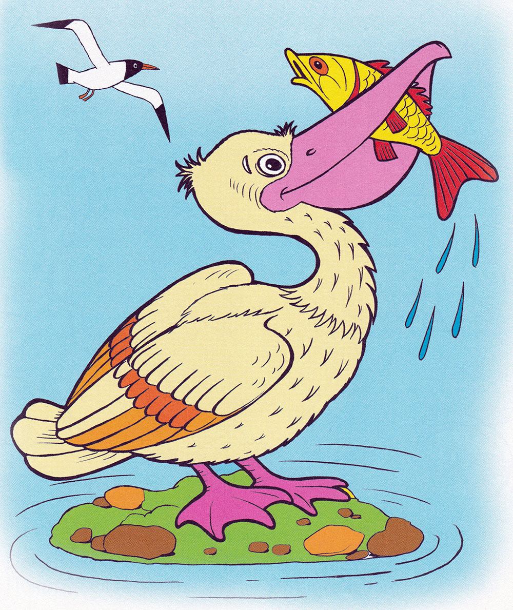 Пеликан детский рисунок