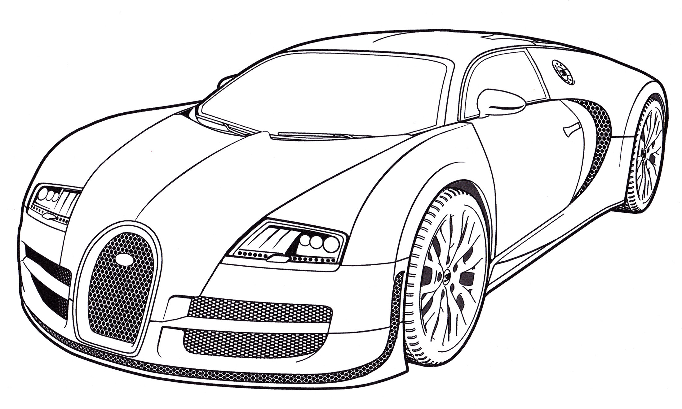 Раскраска Bugatti Veyron 16.4 Super Sport