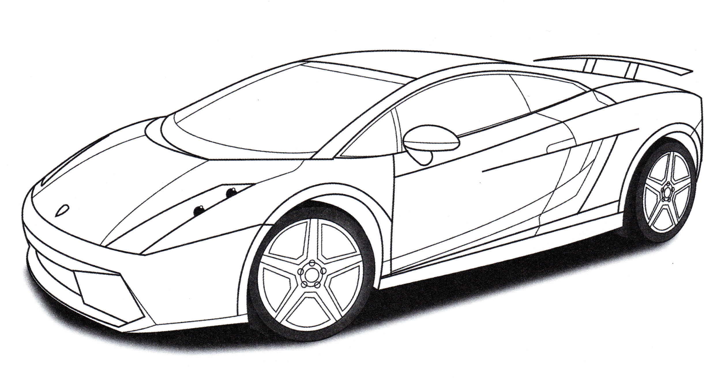 Раскраска Lamborghini Gallardo Superleggera