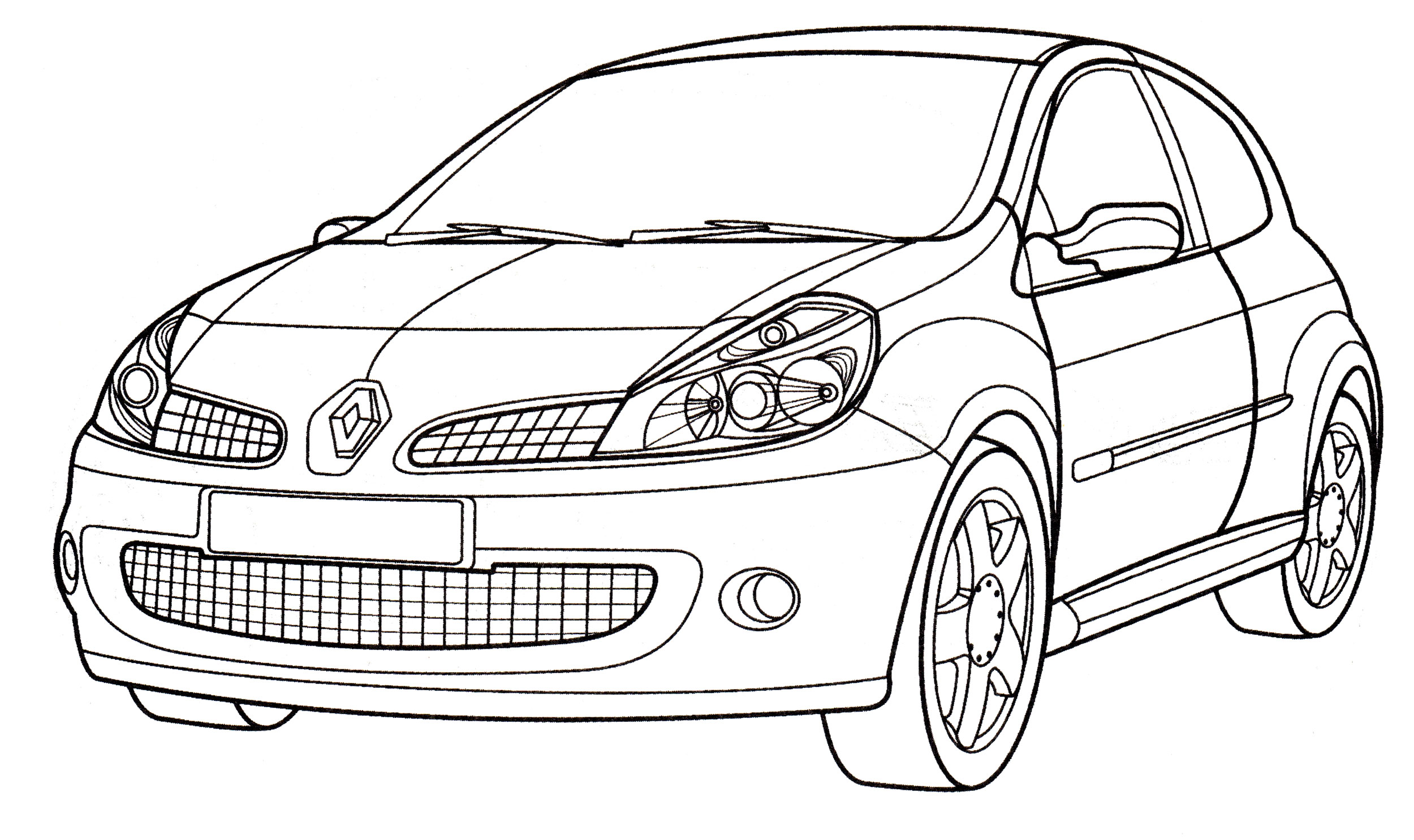 Раскраска Renault Clio Sport
