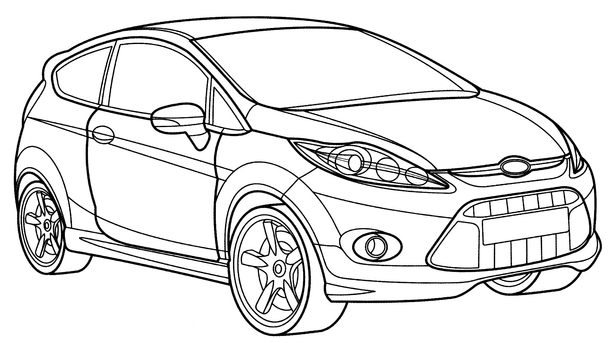 Раскраска Ford Fiesta