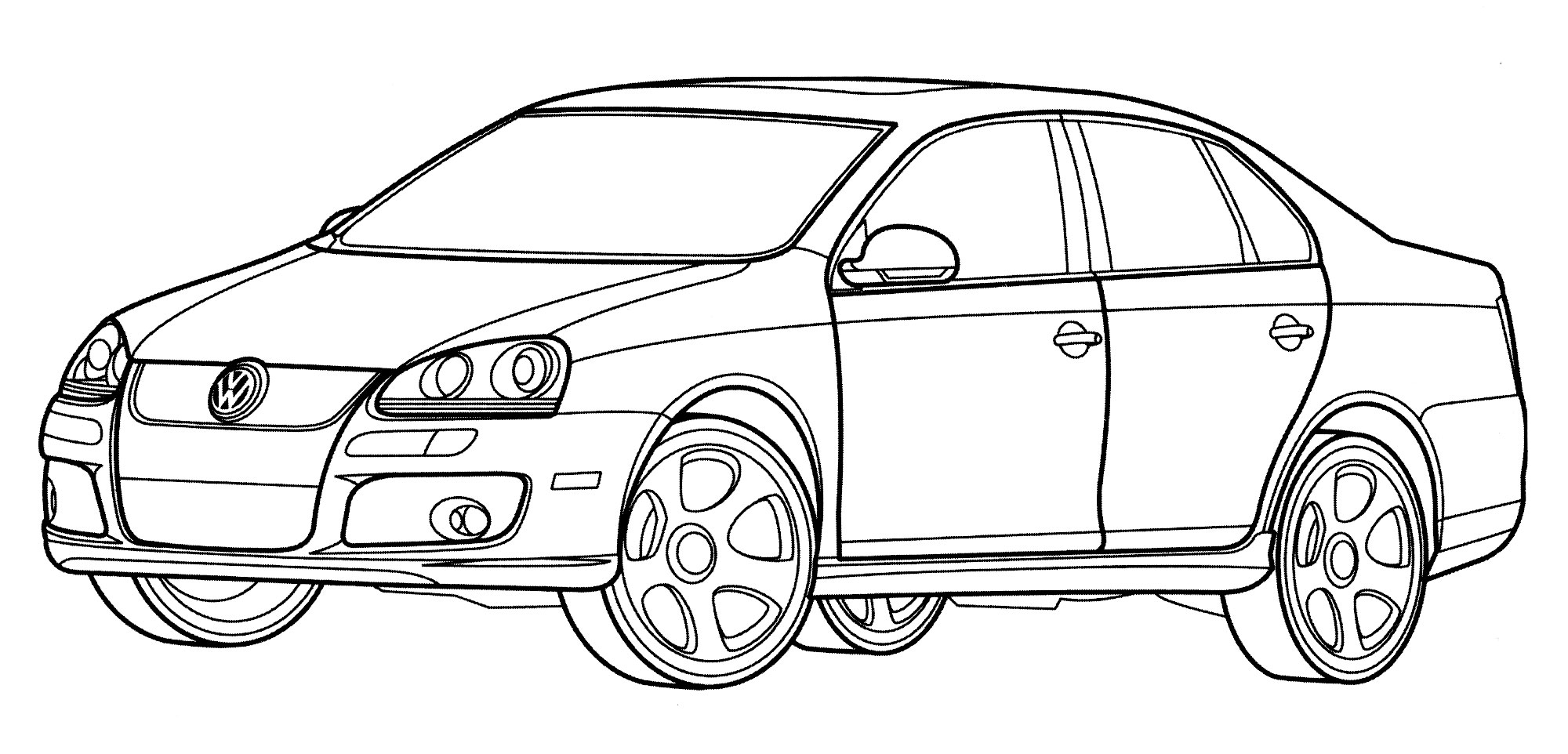 Раскраска Volkswagen Jetta