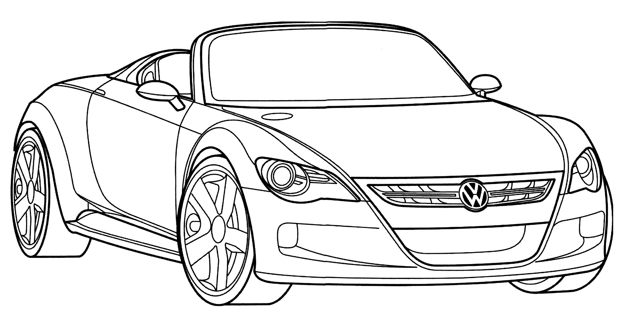 Раскраска Volkswagen Concept R