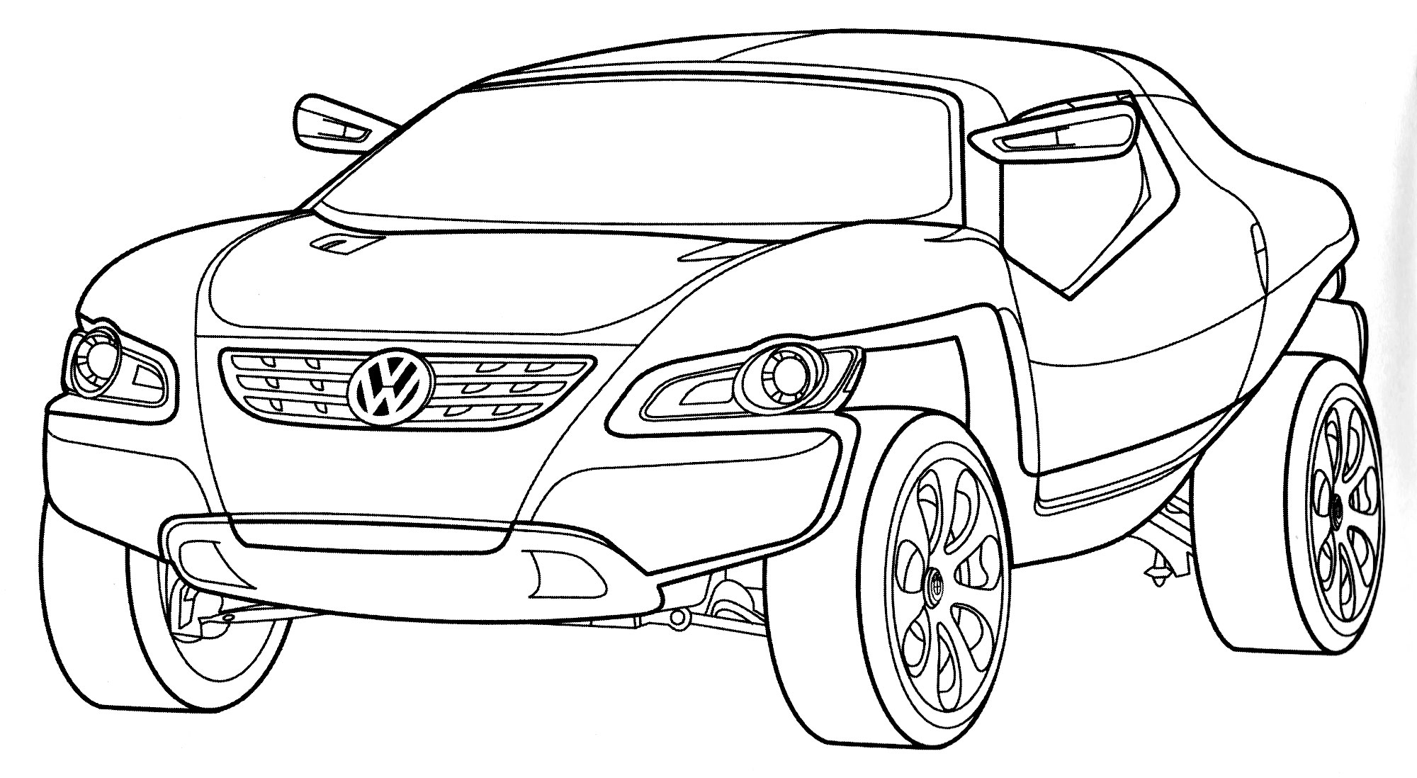 Раскраска Volkswagen Concept T