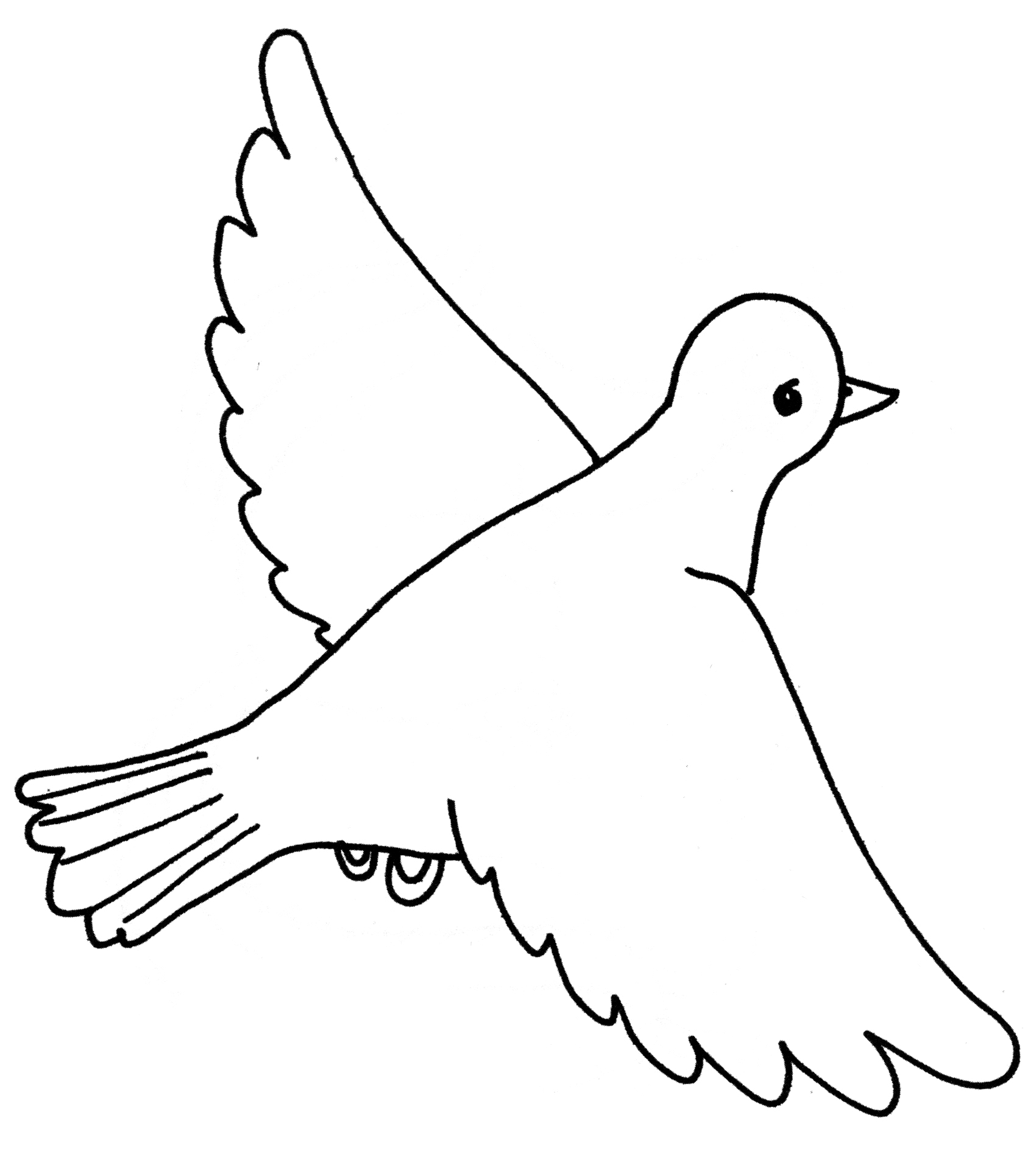 Раскраска голуби: голубь мира, союзы. Святой Дух.