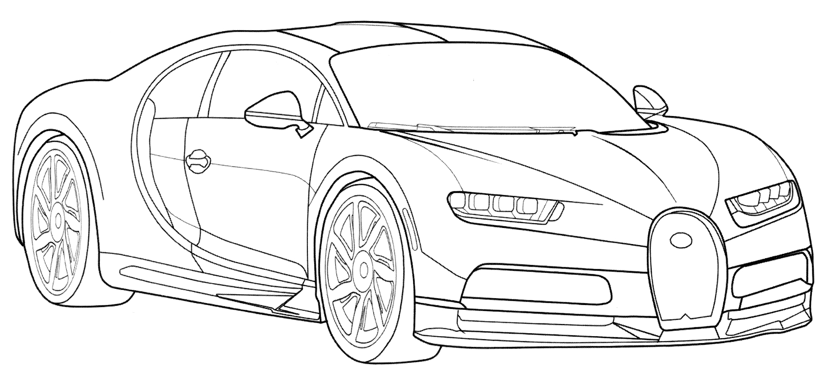 Раскраска Bugatti Chiron