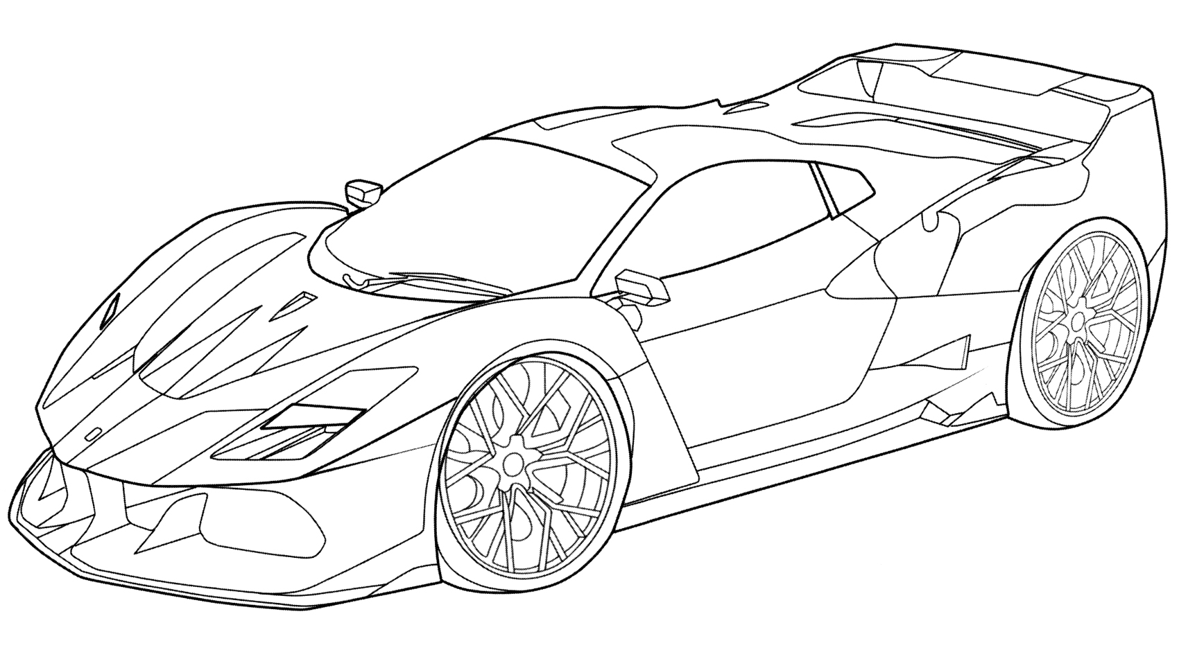 Раскраска Ferrari F40