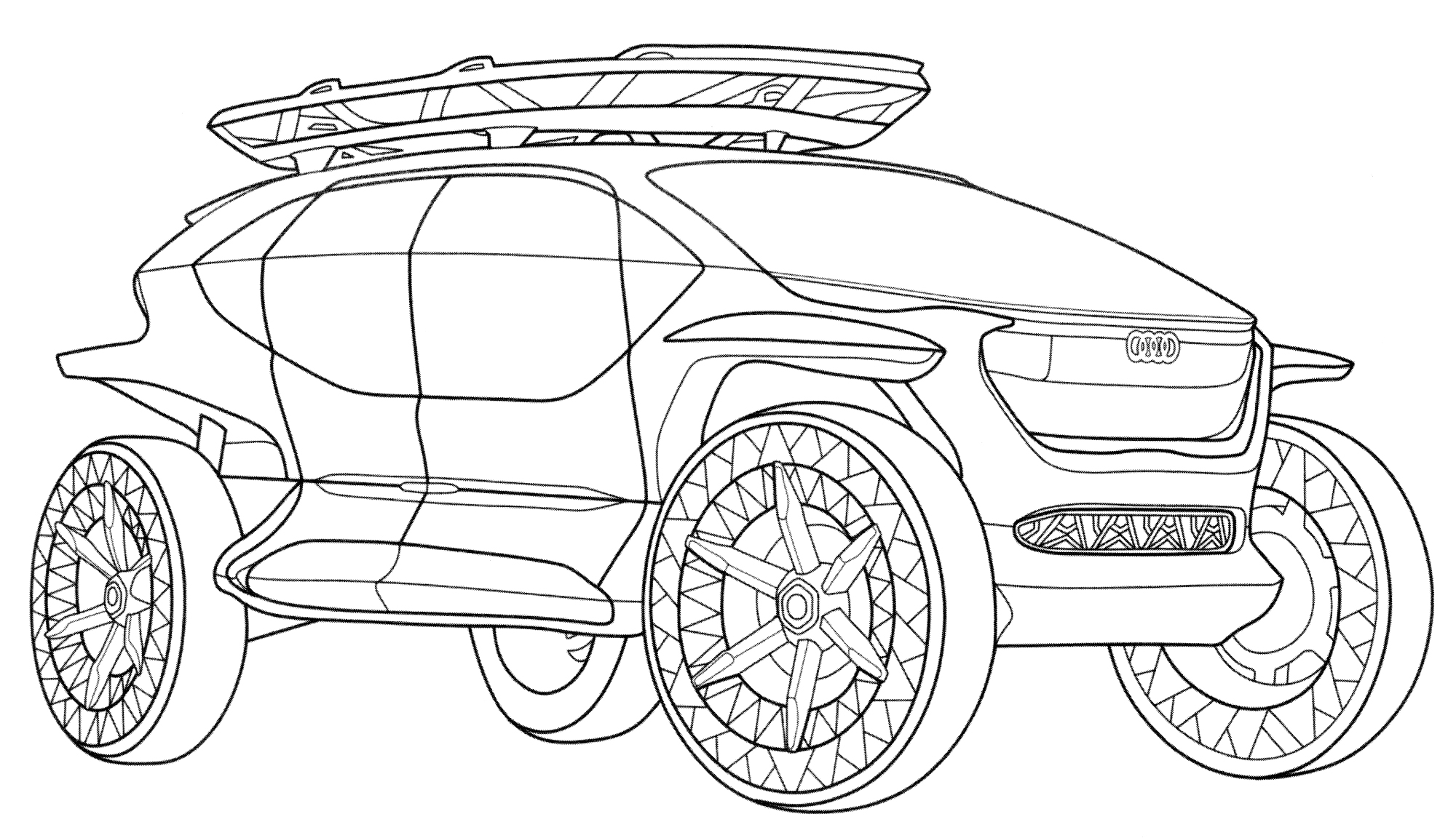 Раскраска Audi AI TRAIL quattro