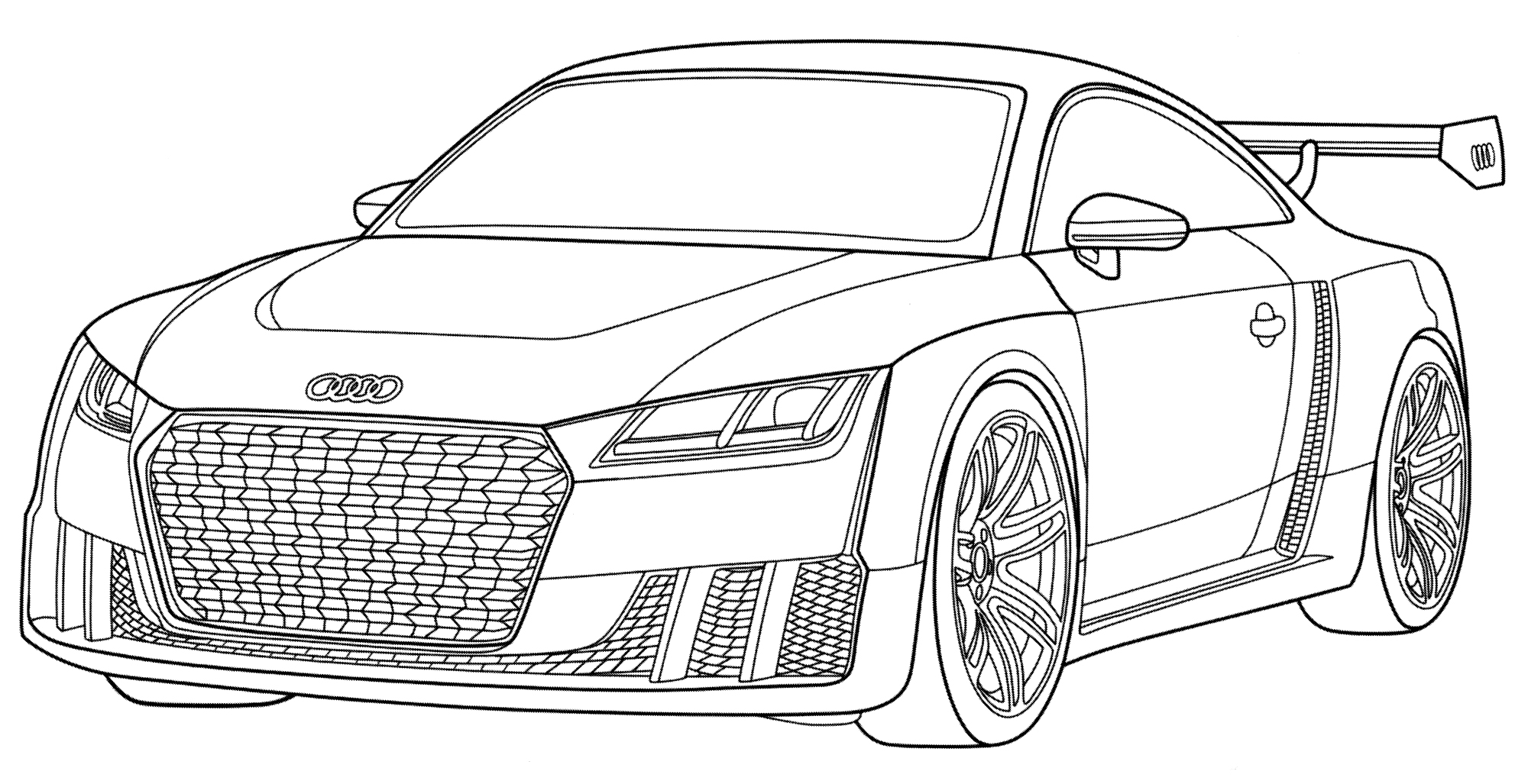 Раскраска Audi TT clubsport turbo - распечатать бесплатно