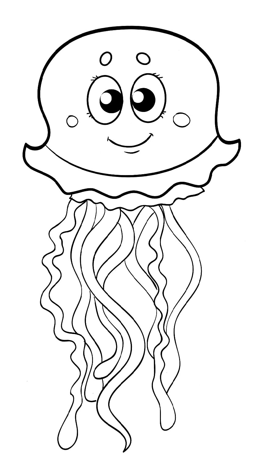 Раскраска Медуза с глазами