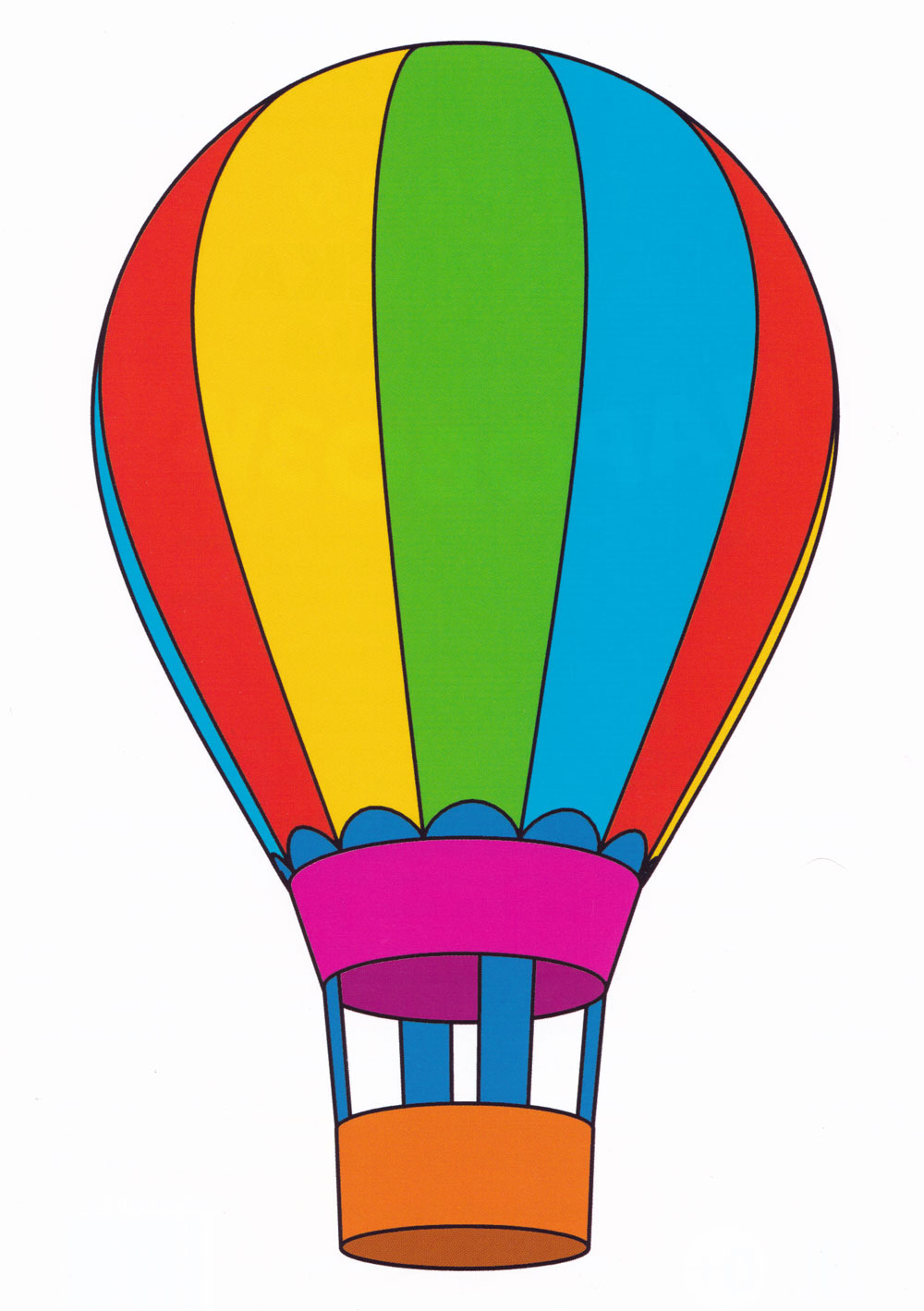 Раскраска Воздушный шар | Раскраски для детей печать онлайн
