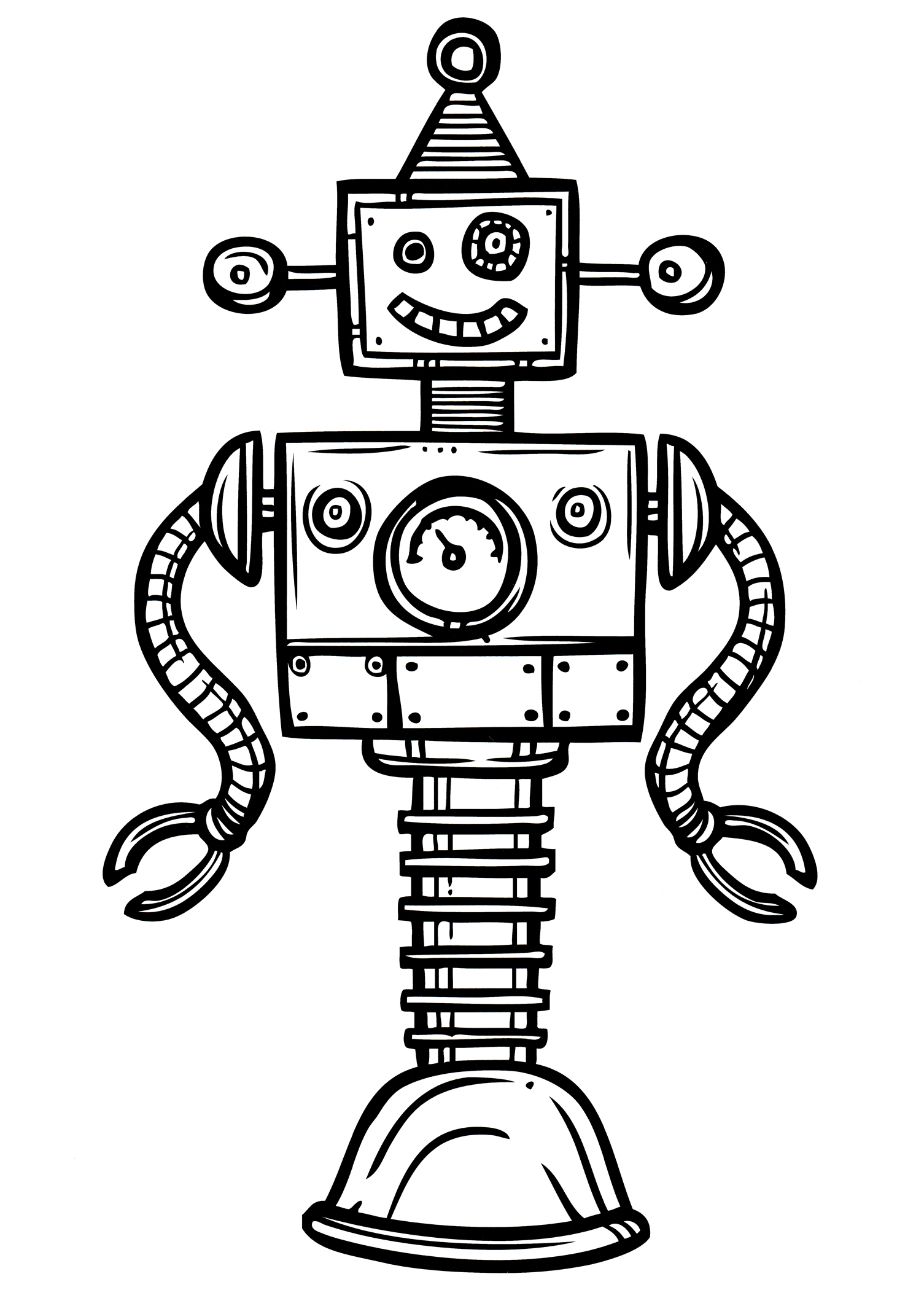 Раскраска Безумный робот