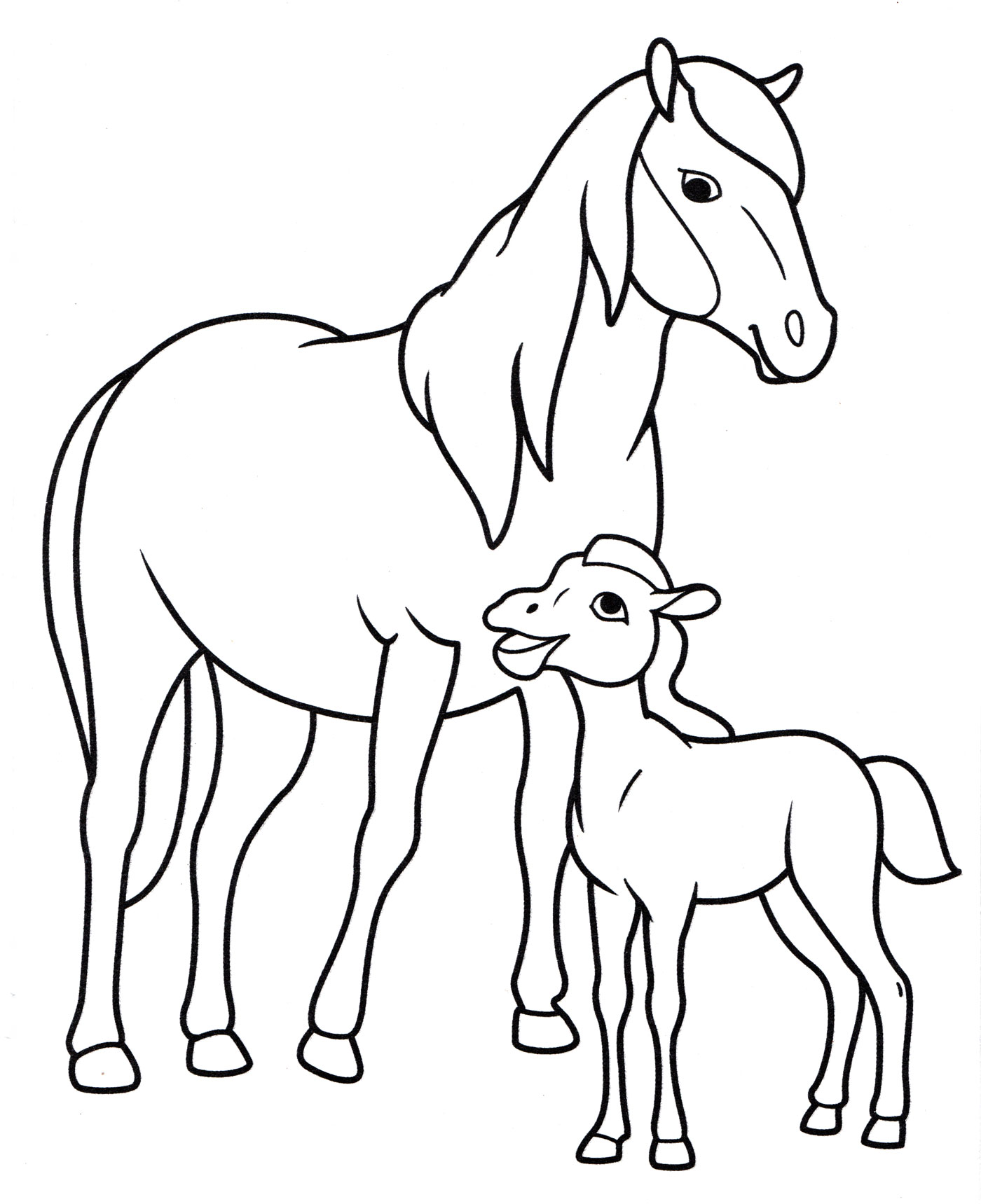 Раскраски Лошадь с жеребенком (29 шт.) - скачать или распечатать бесплатно #