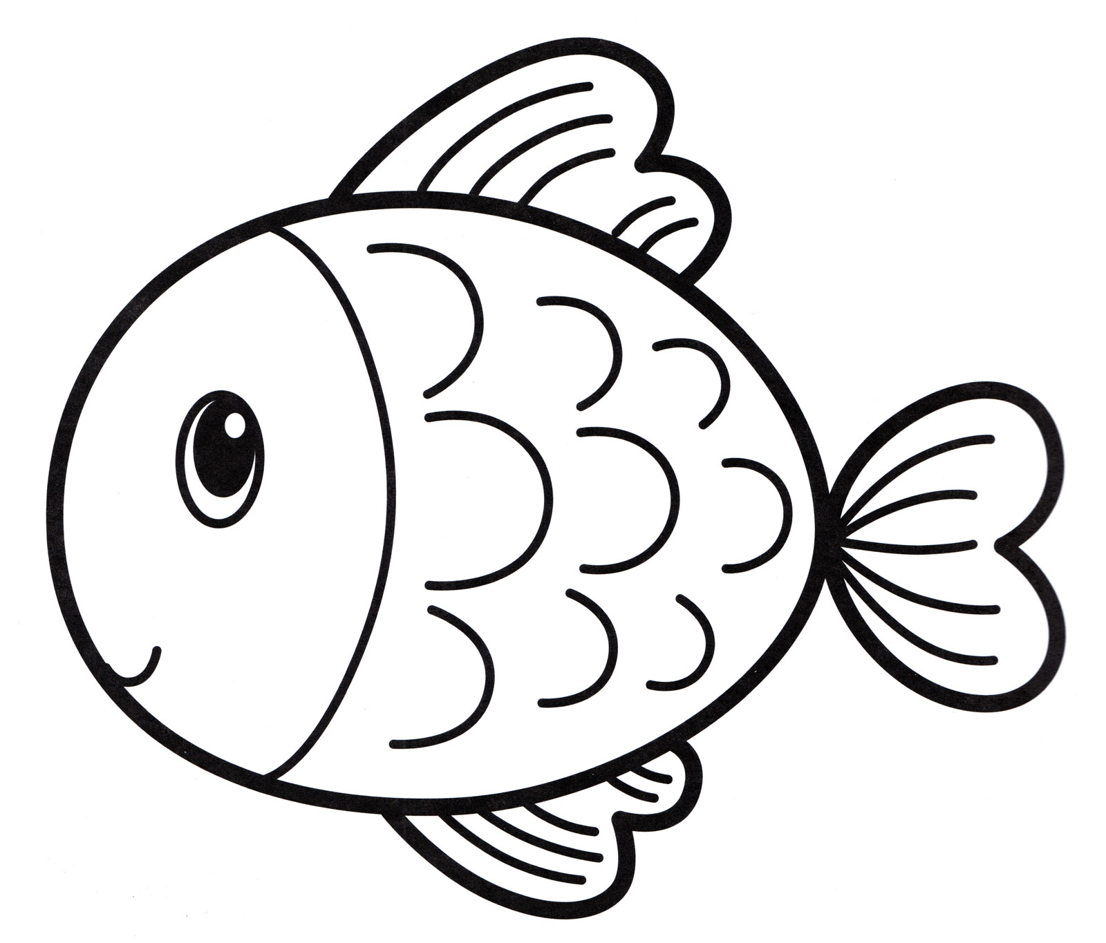 Раскраска Маленькая рыбка
