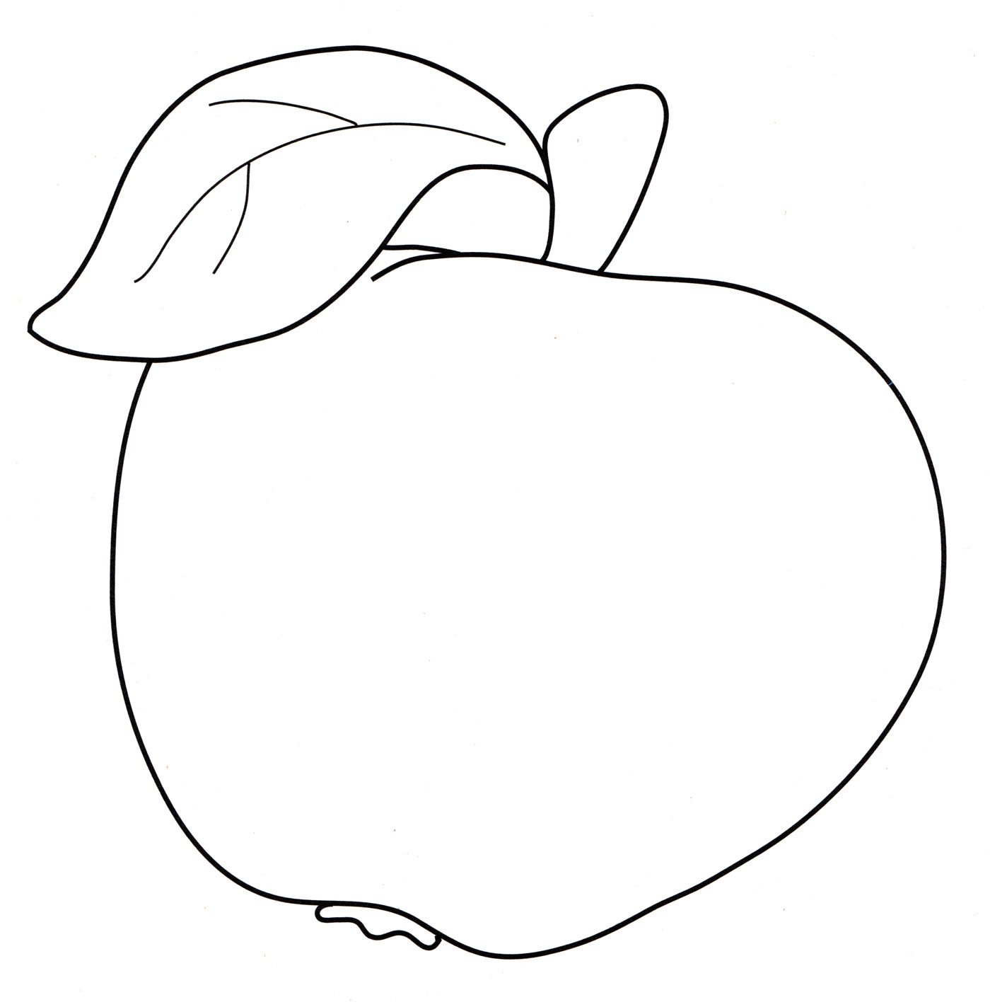 Раскраска Вкусное яблоко