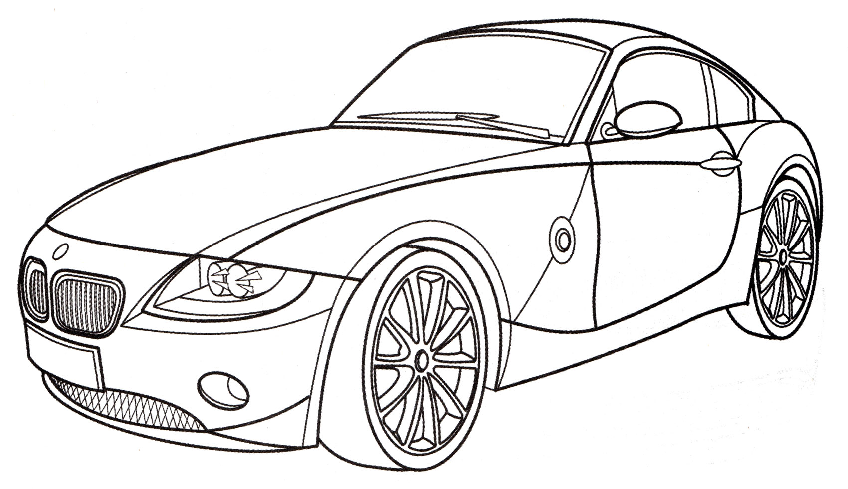 Раскраска BMW Z4 Roadster