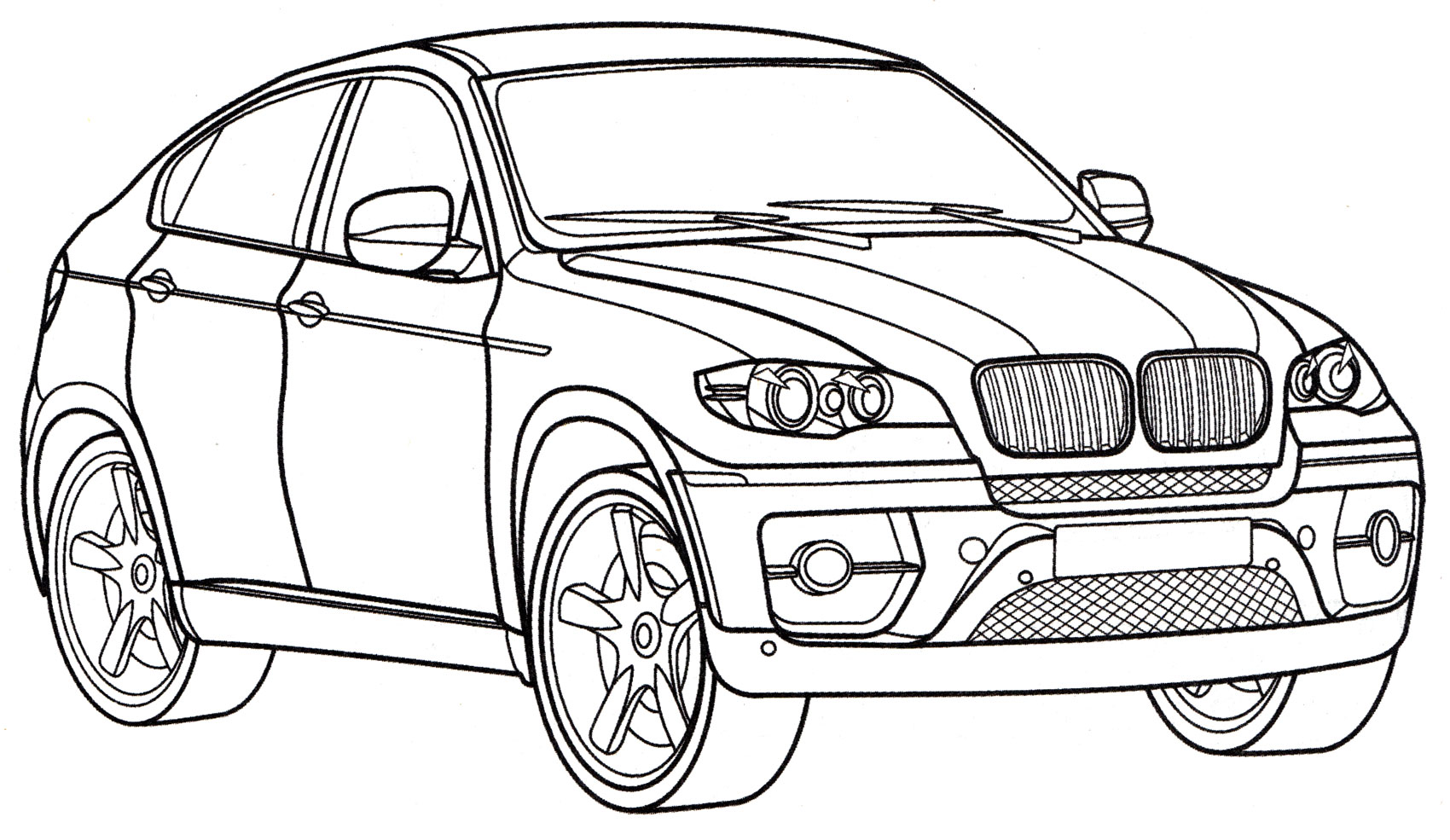 Раскраска BMW X6