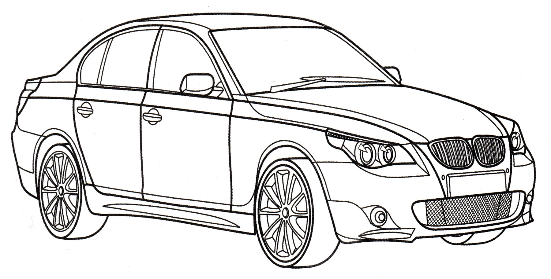 Раскраска BMW 5-series